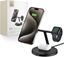 Picture of adowarka Tech-Protect TECH-PROTECT QI15W-A35 3IN1 MAGNETIC MAGSAFE WIRELESS CHARGER BLACK