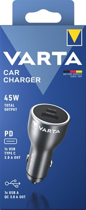 Attēls no Varta Ladegerät 45W Car Charger 1x USB-A 1x USB-C