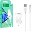 Изображение adowarka Vega ADOWARKA SAMOCHODOWA 3A + KABEL IPHONE BIAA DENMEN 3100mA DUAL FAST CHARGING 2XUSB DZ06L 15W>
