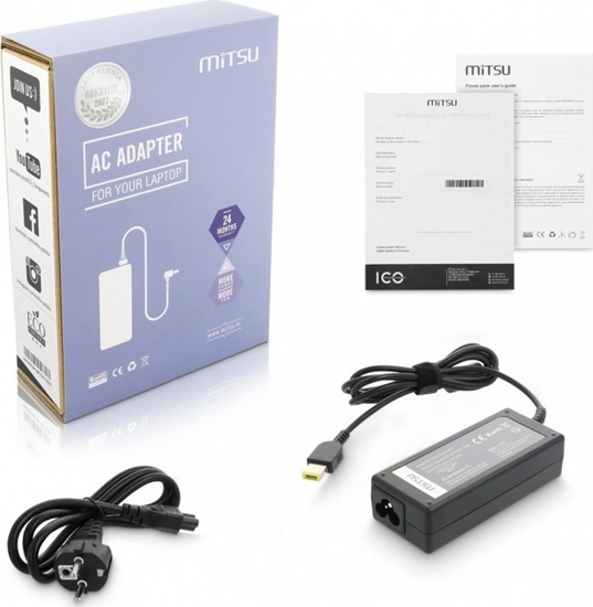 Изображение Zasilacz do laptopa Mitsu 65 W, Slim Tip, 3.2 A, 20 V (ZM/LEN20325Y)