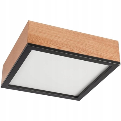 Picture of Lamkur Oak Square 48819 plafon lampa sufitowa 2x15W E27 db/czarny