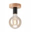 Изображение Lampa sufitowa Lamkur Vito 41759 plafon lampa sufitowa spot rustykalny metalowy 1x60W E27 czarny/drewno