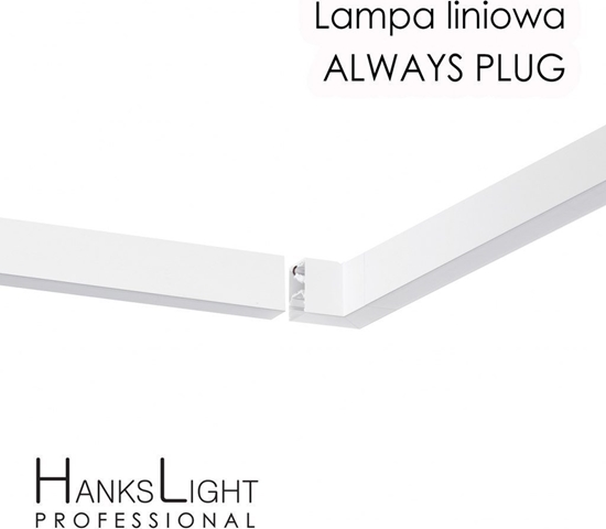 Picture of Lampa sufitowa HanksLight Lampa LED HanksLight,white,liniowa,alu,zwiesz,wtyczka-opcja czenia,1200mm,down36W,4000K