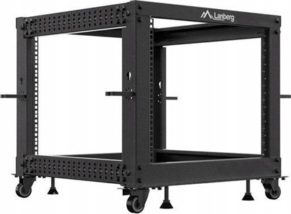 Picture of Lanberg OPEN RACK 19" 9U 600X600-1100 ADJUSTABLE BLACK