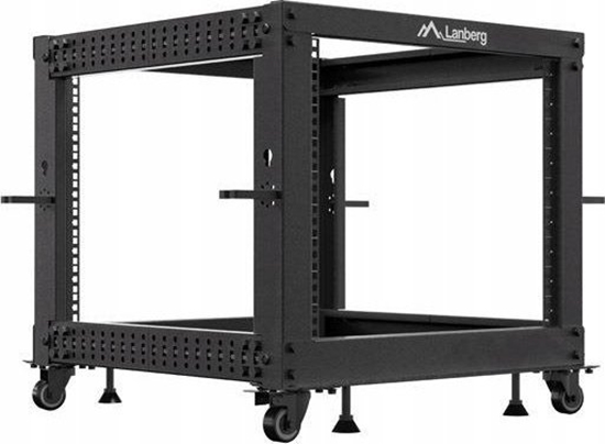 Picture of Lanberg OPEN RACK 19" 9U 600X600-1100 ADJUSTABLE BLACK