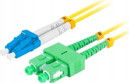 Picture of Lanberg Patchcord wiatowodowy Lanberg SM LC/UPC-SC/APC DUPLEX 3.0MM LSZH G657A1 1m óty