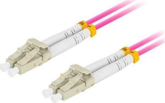 Picture of Lanberg PATCHCORD WIATOWODOWY MM LC/UPC-LC/UPC DUPLEX 3.0MM OM4 50/125 LSZH 20M FIOLETOWY LANBERG