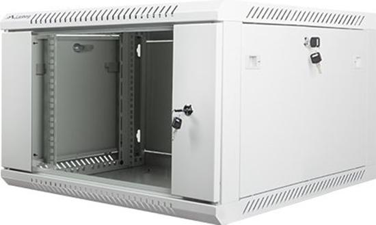 Picture of Lanberg Rack Wandschrank 19" 6U/600X600 Glastür grau