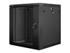 Picture of Lanberg Rack Wandschrank 19" 12U/600X600 Glastür schwarz