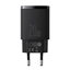 Picture of Lādētājs Baseus Compact Quick Charger USB + USB-C 20W Black