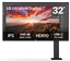 Attēls no LCD Monitor|LG|31.5"|Panel IPS|3840x2160|16:9|60Hz|5 ms|Speakers|Swivel|Pivot|Height adjustable|Tilt|Colour Black|32UN880K-B