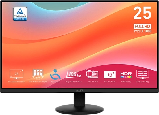 Picture of LCD Monitor|MSI|PRO MP252L|24.5"|Business|Tilt|Panel IPS|1920x1080|16:9|100 Hz|1 ms|Colour Black|PROMP252L