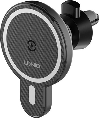 Attēls no LDNIO LDNIO Car Mount ,MA20 with inductive charger 15W and metal ring (Black)