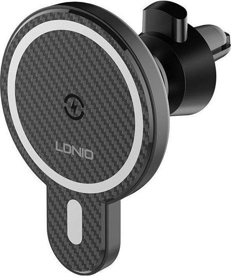 Picture of LDNIO LDNIO Car Mount ,MA20 with inductive charger 15W and metal ring (Black)