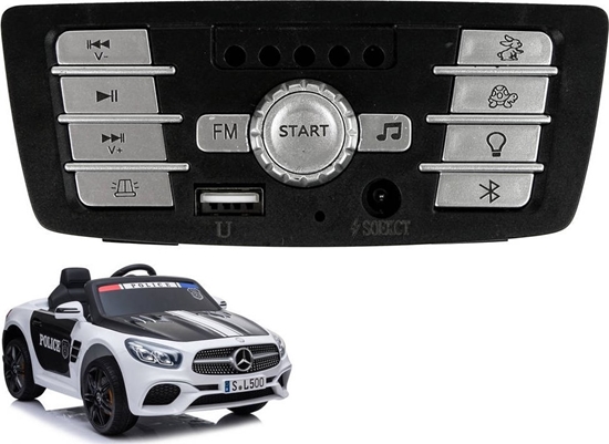Picture of Lean Cars Panel muzyczny do auta Akumulator Mercedes SL500 policja