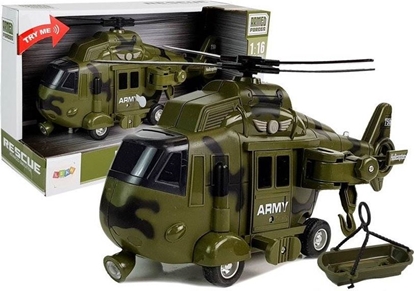 Attēls no Lean Sport Import LEANToys Helikopter Wojskowy Ratunkowy 1:16 Hak Dwik wiata