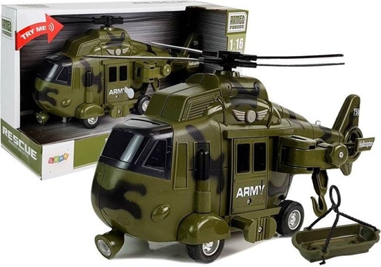 Изображение Lean Sport Import LEANToys Helikopter Wojskowy Ratunkowy 1:16 Hak Dwik wiata