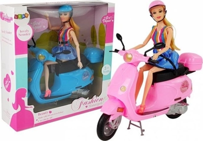 Attēls no Lean Sport Lalka ze skuterem róowym kask akcesoria