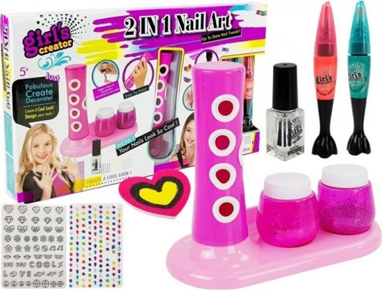 Picture of Lean Sport Zestaw Do Malowania Paznokci Dozownik Brokatu Kolorowe Naklejki