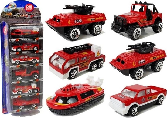 Picture of Lean Sport Zestaw Pojazdów Stray Poarnej Resoraki 1:64 6 Sztuk