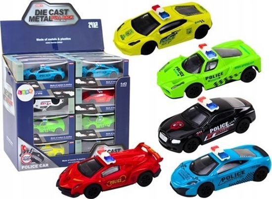 Изображение LeanToys Autko Resorak Policyjny 1:43 Metalowy Napd Gumowe Koa