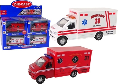 Изображение LeanToys Auto Pojazd Ratunkowy Ambulans Napd Frykcyjny 2 Kolory