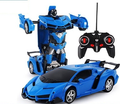 Изображение LeanToys Auto Robot 2w1 R/C Pilot wiato Dwik Drift Niebieski