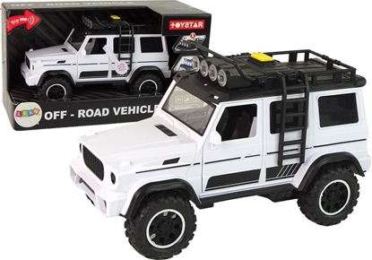 Attēls no LeanToys Auto Samochód Terenowe Biae Dwik wiata Pojazd 1:14