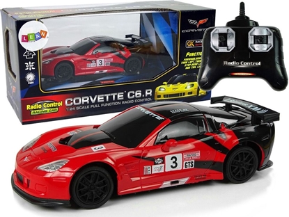 Изображение LeanToys Auto Sportowe R/C 1:24 Corvette C6.R Czerwone 2.4 G wiata