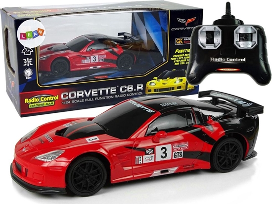 Изображение LeanToys Auto Sportowe R/C 1:24 Corvette C6.R Czerwone 2.4 G wiata