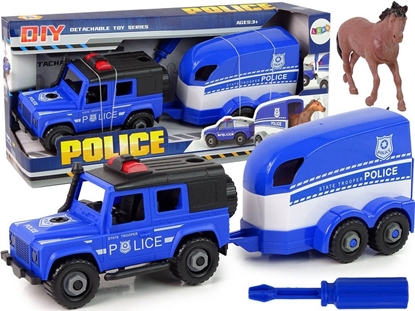 Изображение LeanToys Auto Terenowe Transporter Policja Do Rozkrcania DIY Ko