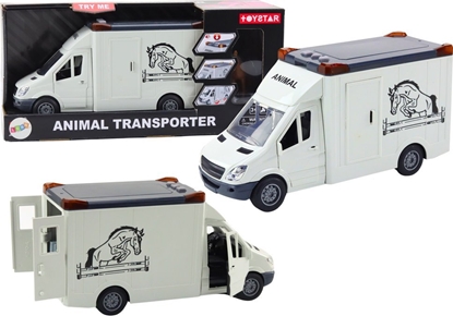 Изображение LeanToys Auto Transporter Koni Otwierane Drzwi wiato Dwik Biay