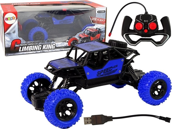Изображение LeanToys Auto Zdalnie Sterowane Terenowe R/C 1:18 Niebieskie.