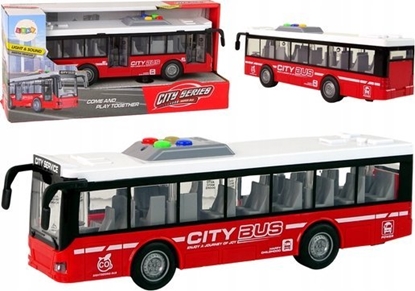 Attēls no LeanToys Autobus Na Baterie wiata Dwiki Napd Frykcyjny Czerwony 1:16