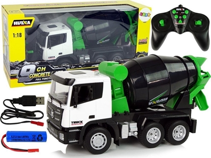 Attēls no LeanToys Betoniarka Zdalnie Sterowana 1:18 Czarna Huina 2,4G Obrotowa Gruszka