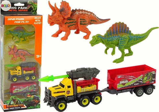 Picture of LeanToys Dinozaury Zestaw Samochód  Rakieta Z Naczep óty