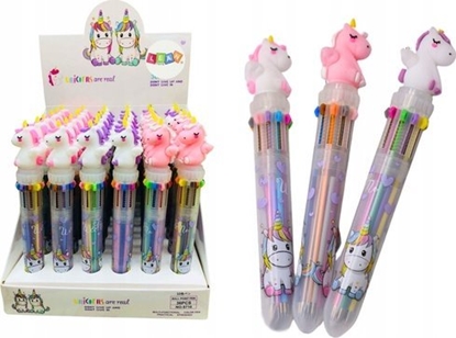 Изображение LeanToys Dugopis Wielokolorowy Jednoroec Automatyczny 10 Kolorów Mix