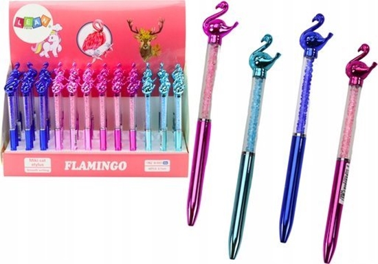 Изображение LeanToys Dugopis Z Flamingiem Diamenciki Niebieski Wkad 0.7mm Mix