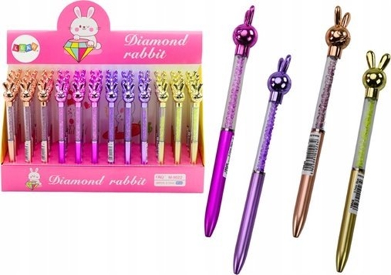 Изображение LeanToys Dugopis Z Zajcem Diamenciki Niebieski Wkad 0.7mm Mix