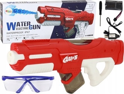 Изображение LeanToys Duy Pistolet Na Wod Czerwony 750ml Okulary