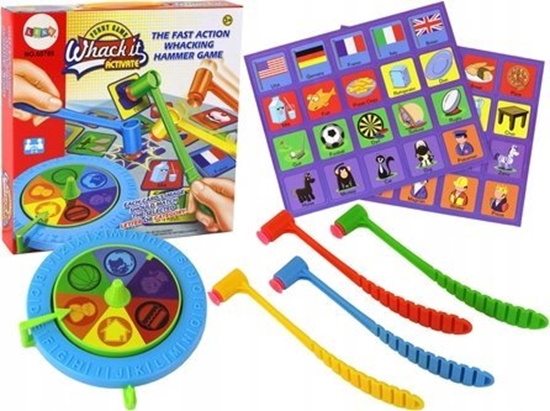 Picture of LeanToys Gra Zrcznociowa Konkurencyjna Karciana Spinner Uderz Motkiem