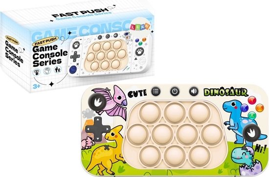 Picture of LeanToys Gra Zrcznociowa Konsola Pop It 4 Tryby Gry Dinozaury