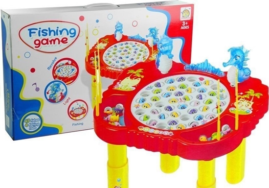 Изображение LeanToys Gra Zrcznociowa owienie Rybek wieci Czerwona