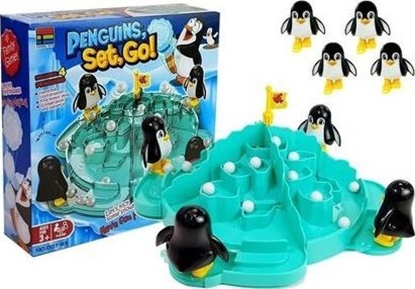 Picture of LeanToys Gra Zrcznociowa Pingwiny na Lodowcu Podbijanie Piek LEAN Toys