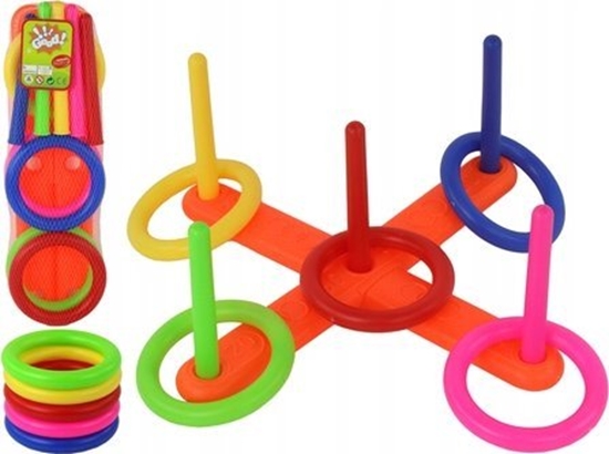 Picture of LeanToys Gra Zrcznociowa Rzut Do Celu Kolorowe Obrcze