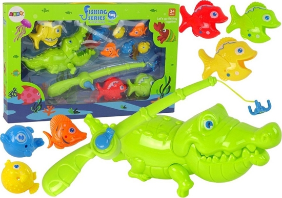 Picture of LeanToys Gra Zrcznociowa Zestaw owienie Rybek Wdka Rybki Krokodyl