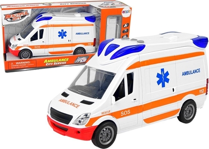 Изображение LeanToys Interaktywne Auto Karetka Ambulans + Nosze wiato Dwik