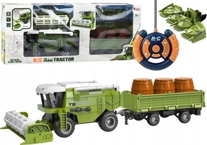 Изображение LeanToys Kombajn Maszyna Rolnicza Zboowa RC Zdalnie Sterowana Przyczepa Zielona