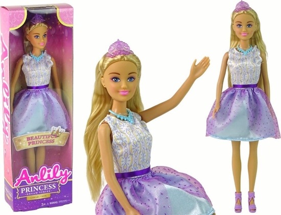 Изображение LeanToys Lalka Anlily Princess Ksiniczka Fiolet Królowa