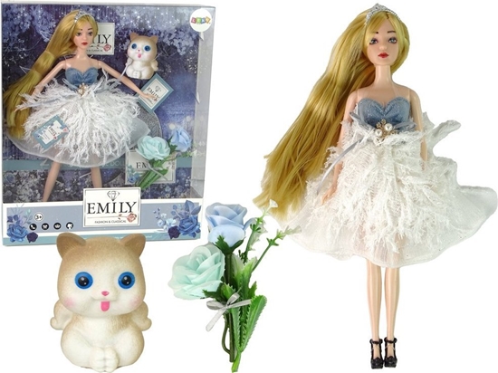 Picture of LeanToys Lalka Dla Dzieci Emily Kotek Kwiaty